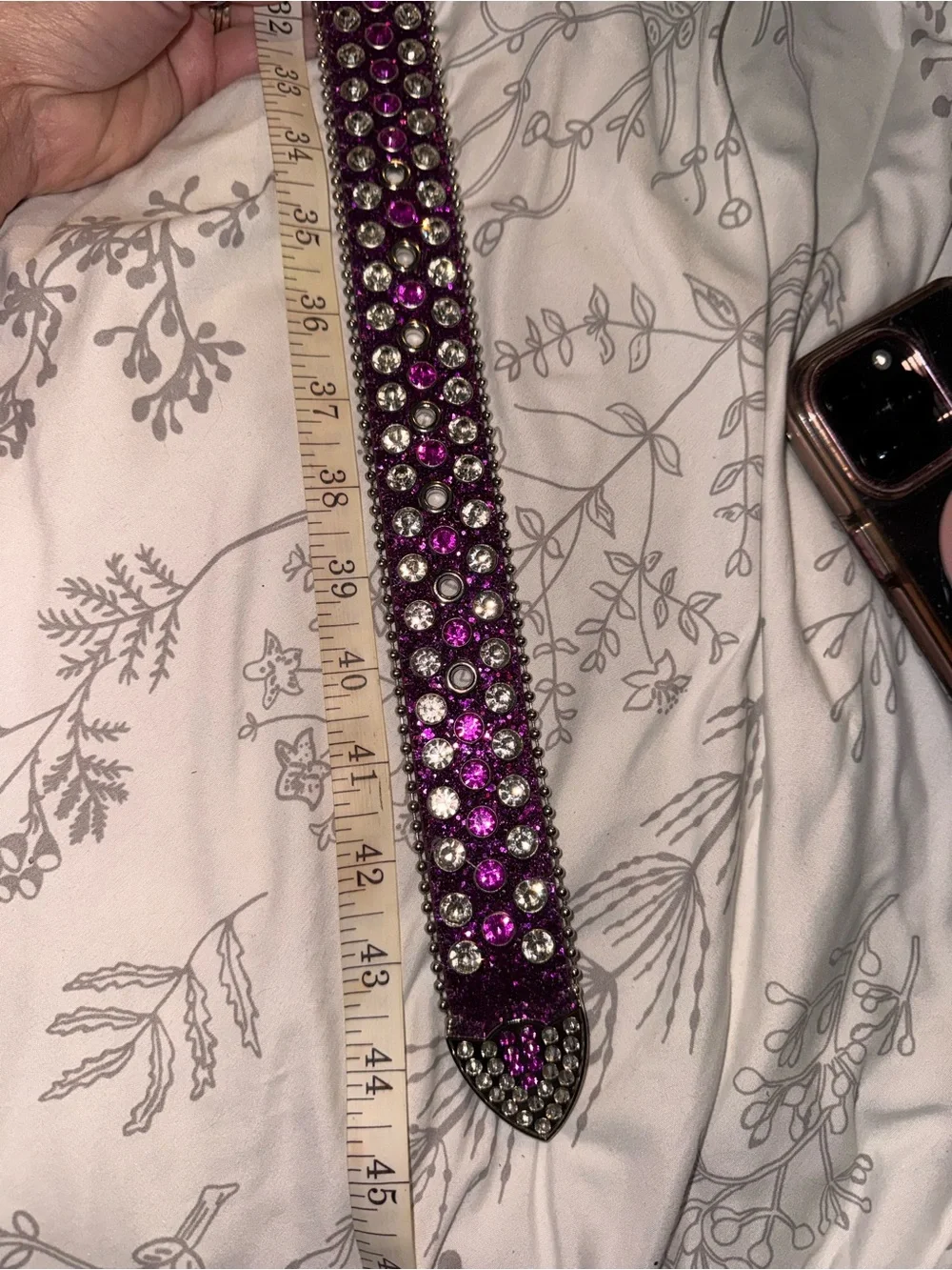 Sparkling Purple Crystal Belt - Women's Accessory